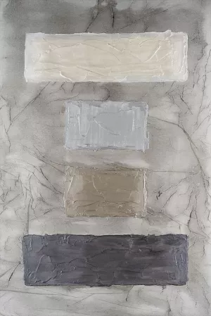 Metallic Monoliths I Oil Painting by Michael Willett - Contemporary