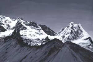 Moonlit Mountain Range I by Michael Willett Oil Painting