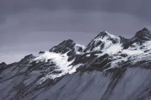 Moonlit Mountain Range II Oil Painting by Michael Willett - Contemporary
