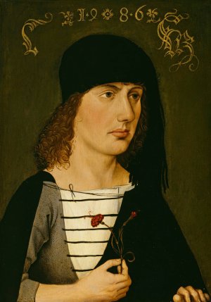 A Young Man by Michael Wohlgemut Oil Painting