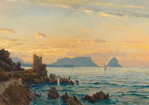 Capo Zafferano in the gulf of Palermo by Michael Zeno Diemer Oil Painting