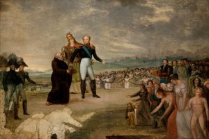Alexander I Crowned King of Poland by Michal Stachowicz Oil Painting