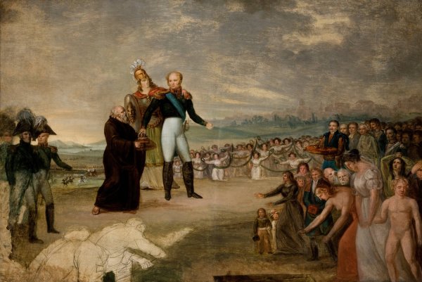 Alexander I Crowned King of Poland  by Michal Stachowicz - Hand-Painted Oil Painting Reproduction