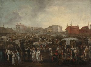 Kleparz Marketplace by Michal Stachowicz Oil Painting