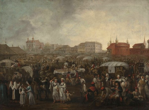 Kleparz Marketplace  by Michal Stachowicz - Hand-Painted Oil Painting Reproduction