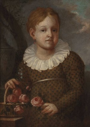 Posthumous portrait of Elzbietka Pade by Michal Stachowicz Oil Painting