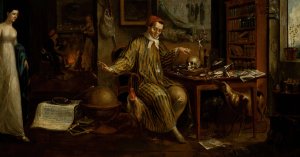Scholar in His Studio by Michal Stachowicz Oil Painting