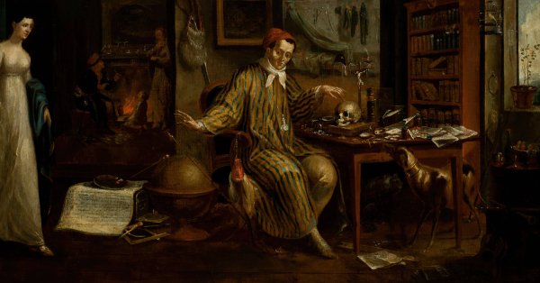 Scholar in His Studio  by Michal Stachowicz - Hand-Painted Oil Painting Reproduction