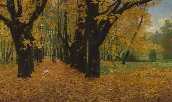 Main Product Photo of Park in Autumn  Painting by Michal Wywiorski