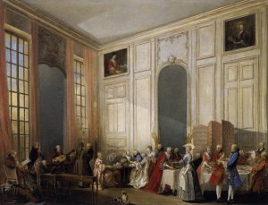 Afternoon Tea at the Temple by Michel-Barthelemy Ollivier Oil Painting