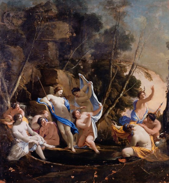 Diane et Acteon  by Michel Dorigny - Hand-Painted Oil Painting Reproduction