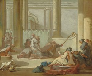 The Adoration of the Skulls by Michel-Francois Dandre-Bardon Oil Painting