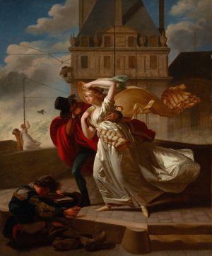 Gust of Wind on the Pont Royal by Michel Garnier Oil Painting