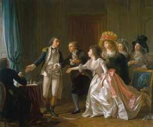 Le Contrat de mariage interrompu by Michel Garnier Oil Painting