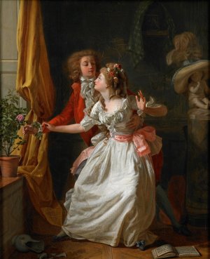 The Poorly Defended Rose by Michel Garnier Oil Painting