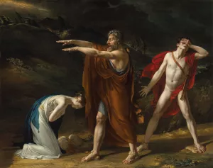 Antigone imploring Oedipus to lift his curse from Polynices by Michel Lambert Antigone imploring Oedipus to lift his curse from Polynices by Michel Lambert Oil Painting