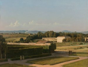 View of the Gardens of Villa Medici by Michel-Martin Drolling Oil Painting