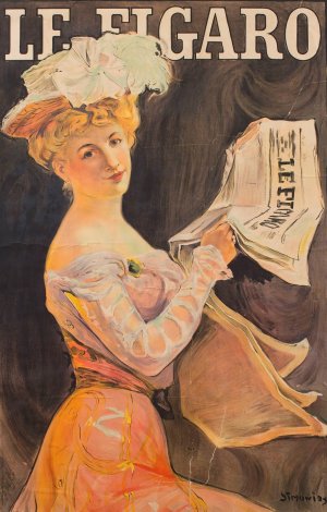 Le Figaro by Michel Simonidy Oil Painting