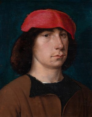 A Young Man In A Red Cap by Michel Sittow Oil Painting