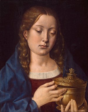 Catherine Of Aragon As The Magdalene by Michel Sittow Oil Painting