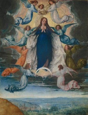 The Assumption of the Virgin by Michel Sittow Oil Painting