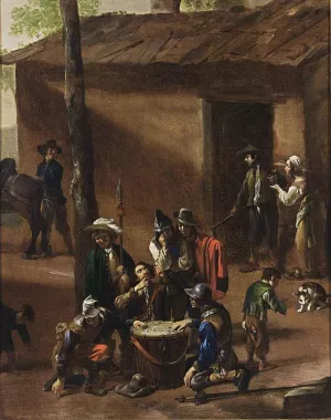 Soldiers Playing Dice by Michelangelo Cerquozzi Oil Painting