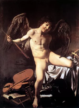 Amor Victorious painting by Caravaggio