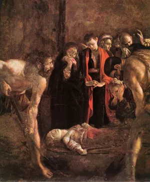 Burial of St Lucy Detail by Caravaggio Oil Painting