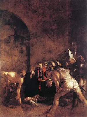 Burial of St Lucy painting by Caravaggio