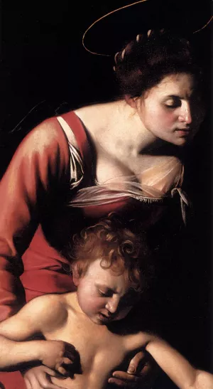 Madonna Palafrenieri Detail by Caravaggio Oil Painting