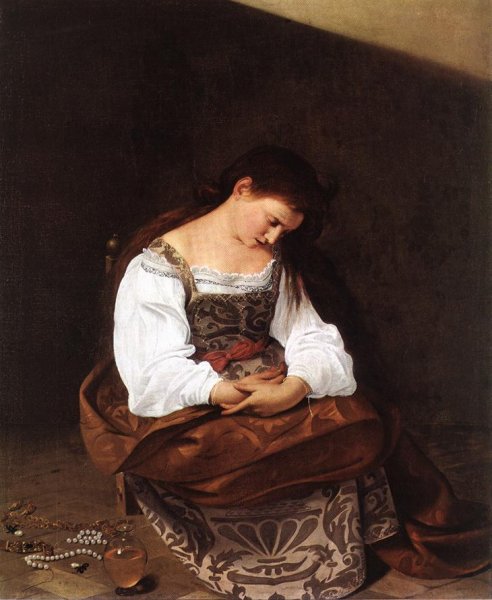 Magdalene by Caravaggio - Hand-Painted Oil Painting Reproduction