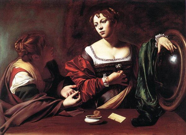 Main Product Photo of Martha and Mary Magdalene Painting by Caravaggio
