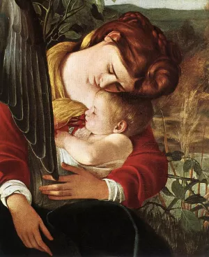 Rest on Flight to Egypt Detail by Caravaggio - Oil Painting Reproduction