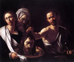 Salome with the Head of St John the Baptist Oil painting by Caravaggio
