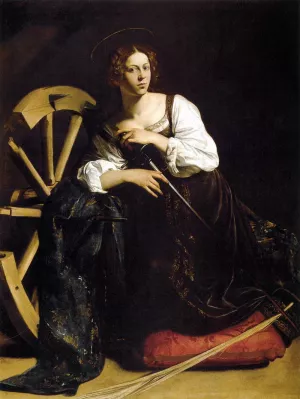 St Catherine of Alexandria painting by Caravaggio