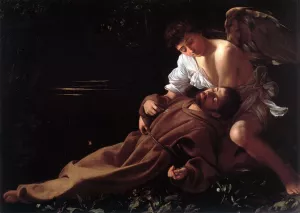 St. Francis in Ecstasy by Caravaggio - Oil Painting Reproduction