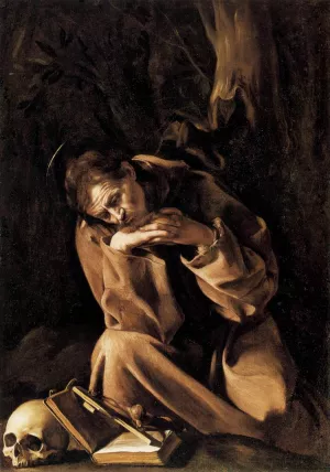 St Francis by Caravaggio Oil Painting