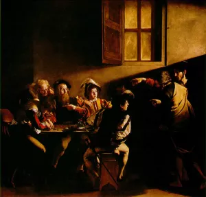 The Calling of Saint Matthew by Caravaggio - Oil Painting Reproduction