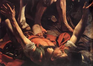 The Conversion on the Way to Damascus Detail by Caravaggio Oil Painting