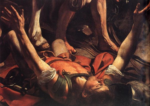 The Conversion on the Way to Damascus Detail by Caravaggio - Hand-Painted Oil Painting Reproduction