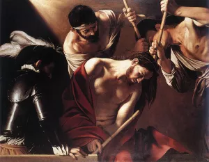 The Crowning with Thorns painting by Caravaggio