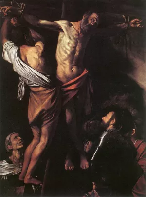 The Crucifixion of St Andrew by Caravaggio Oil Painting