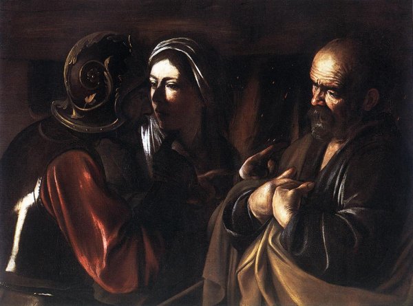 The Denial of St Peter by Caravaggio - Hand-Painted Oil Painting Reproduction