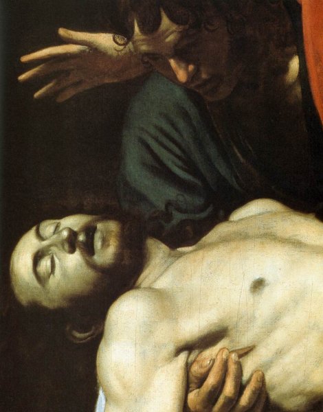 Main Product Photo of The Entombment Detail Painting by Caravaggio