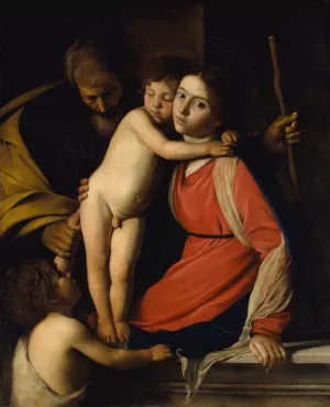 The Holy Family with the Infant St John the Baptist by Caravaggio - Oil Painting Reproduction