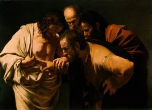 The Incredulity of Saint Thomas Oil painting by Caravaggio