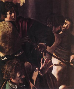 The Martyrdom of St Matthew Detail Oil painting by Caravaggio