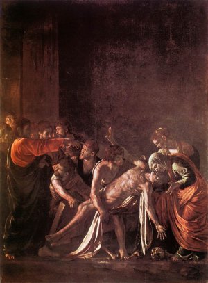 The Raising of Lazarus Oil painting by Caravaggio