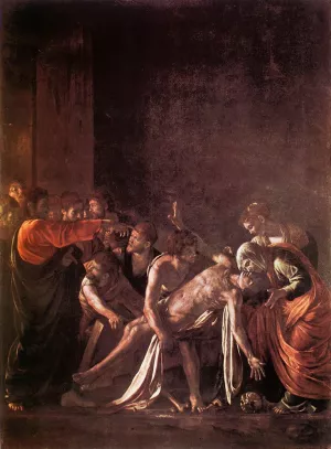 The Raising of Lazarus by Caravaggio Oil Painting