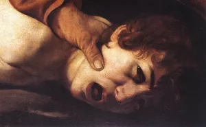 The Sacrifice of Isaac Detail by Caravaggio - Oil Painting Reproduction
